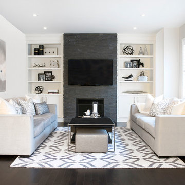 Contemporary Family Room in Newmarket