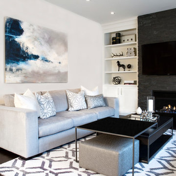 Contemporary Family Room in Newmarket