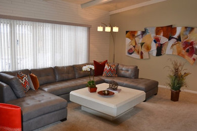 Example of a trendy family room design in Minneapolis