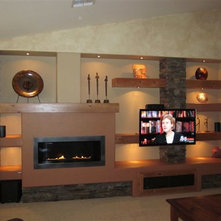 Contemporary Family Room by Earth Energy's Fireside Hearth & Home