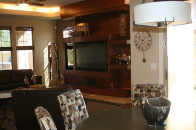 Inspiration for a large contemporary family room remodel in Portland