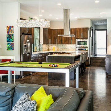 CONTEMPORARY LIVING AND DINING ROOM AUSTIN: GIBSON
