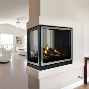 Contemporary Loft with Multi-Sided See-Through Fireplace - White Mountain Hearth