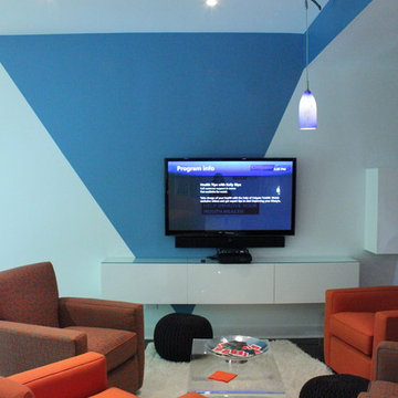 Contemporary Media Game Room