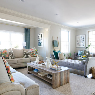 Contemporary meets Eclectic Family Room