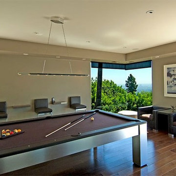 Cordell Drive Hollywood Hills modern home game room lounge