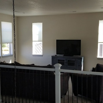Cordless Cellular Shades in a living room