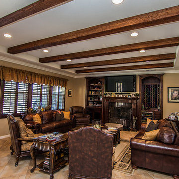 Corona - New Coffer Ceiling with Wood Beams
