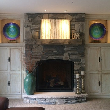 Cottage Grove Fireplace/Cabinets/Stone