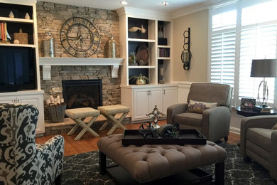 Transitional family room photo in Other