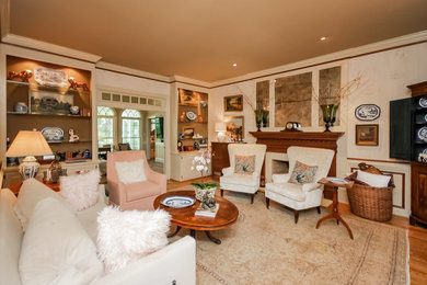 Inspiration for a timeless family room remodel in Charlotte