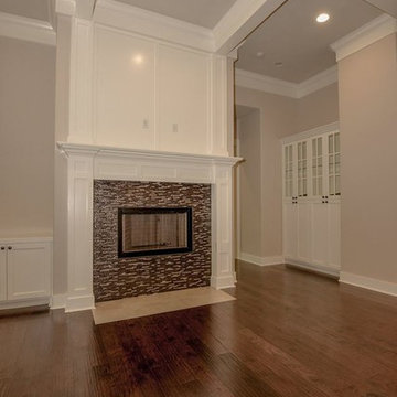 Craftsman style Fireplace and Living Room
