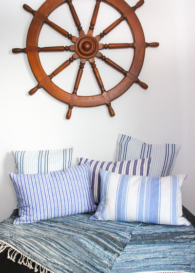 Maritim Wohnzimmer Cushion covers blue stripes