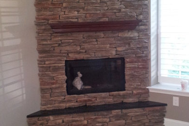 Custom Corner Stone Direct Fireplace