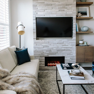 Custom Fireplace Wall and Built-ins