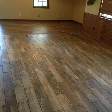 Custom flooring before and after