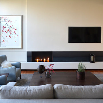 Custom gas fireplace remodel