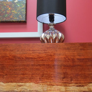 Custom live edge mantel