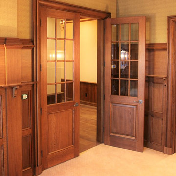 Custom Millwork featuring Salvaged Antique Oak, Inspired by French Pattern Books