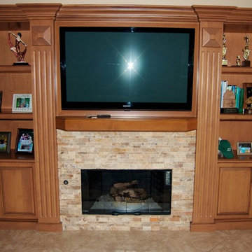 Custom Television and Entertainment Center with Fireplace in Rancho Mirage: 328