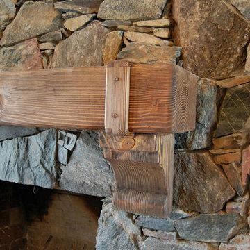 Custom Time-Worn Timber Mantel