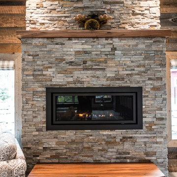 Custom Wood Fire Place Mantel and Hearth