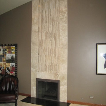 Custome Tile fireplace design