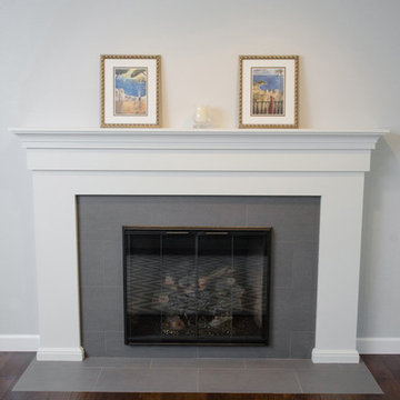 Fireplace Remodel with Caesarstone Surround