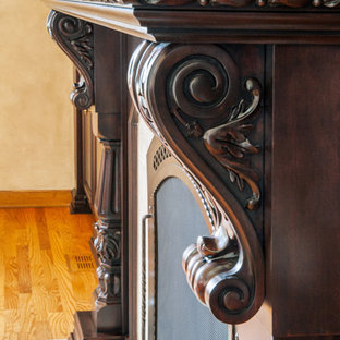 Dark Stained Cherry Cabinetry and Enkeboll Moldings