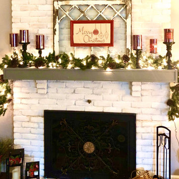 Decorating a fireplace for the holidays