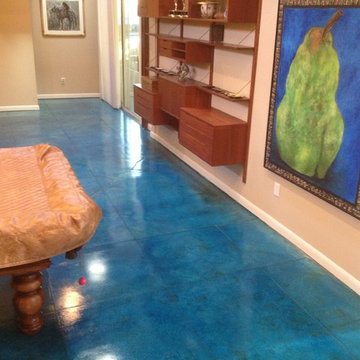 Decorative Dyed Stained Basement Floor