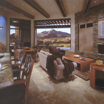 Desert Mountain Warm Contemporary: Family Room
