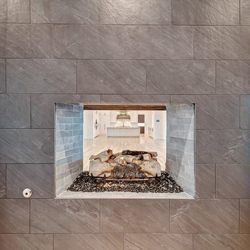 Double Sided See Through Fireplace