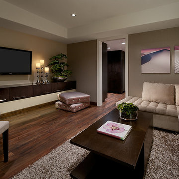 Earthy Modern TV room
