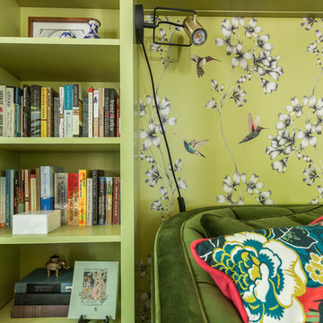 Eclectic Green Bookcases in Elmhurst, Illinois