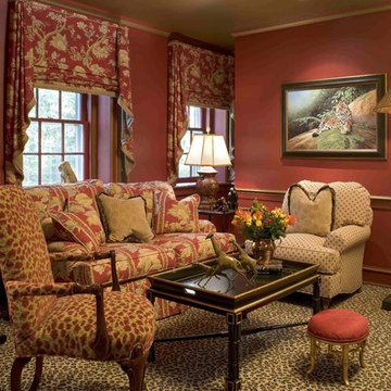 Eclectic Safari Inspired Library