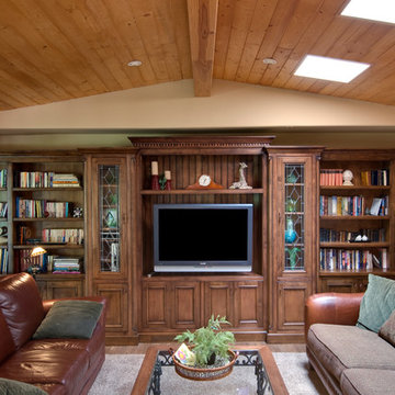 Entertainment center with bookcases