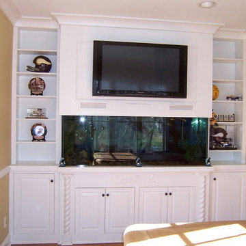 Entertainment Center with fish tank