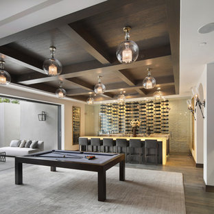 Example of a large tuscan family room design in Orange County