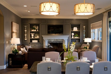 Family room - transitional family room idea in San Diego