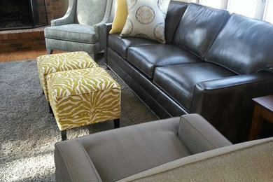 Inspiration for a transitional family room remodel in Minneapolis