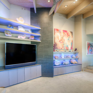 75+ Wohnzimmer mit Eckkamin und verputzter Kaminumrandung Ideen