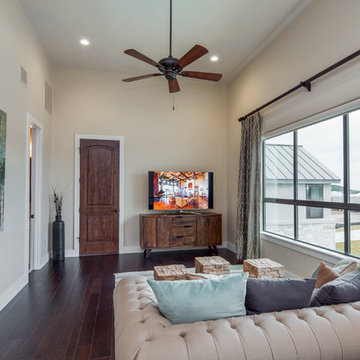 Family room- 2014 Parade Home in Willie Nelson's Tierra Vista