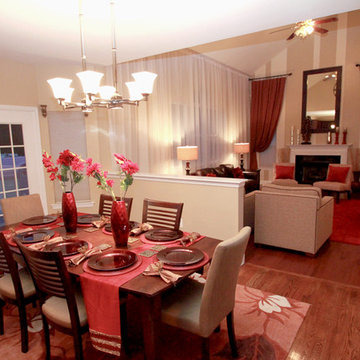 Family room & eat in kitchen space