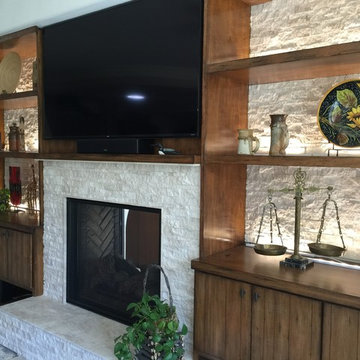 Family Room Built In and Fireplace
