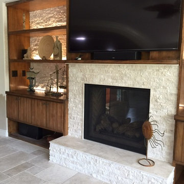 Family Room Built In and Fireplace