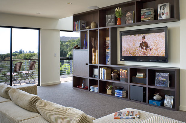 Contemporary Family Room by Camber Construction