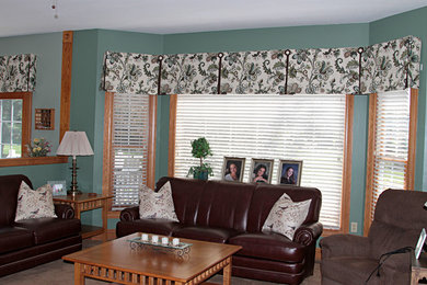Example of a classic family room design in Cleveland
