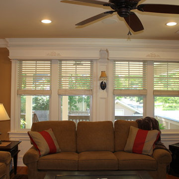 Family Room Cornices without curtains