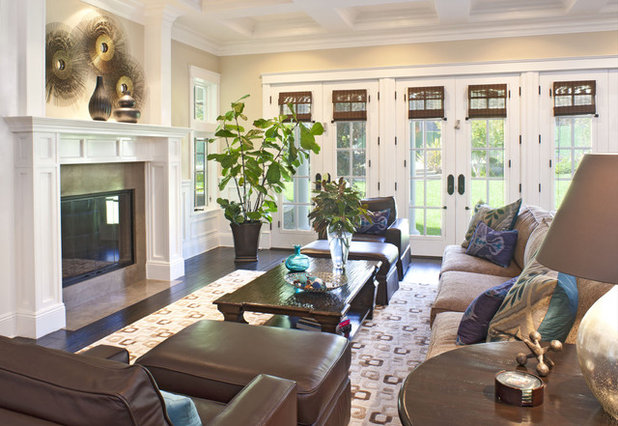 Traditional Family Room by Dayna Katlin Interiors
